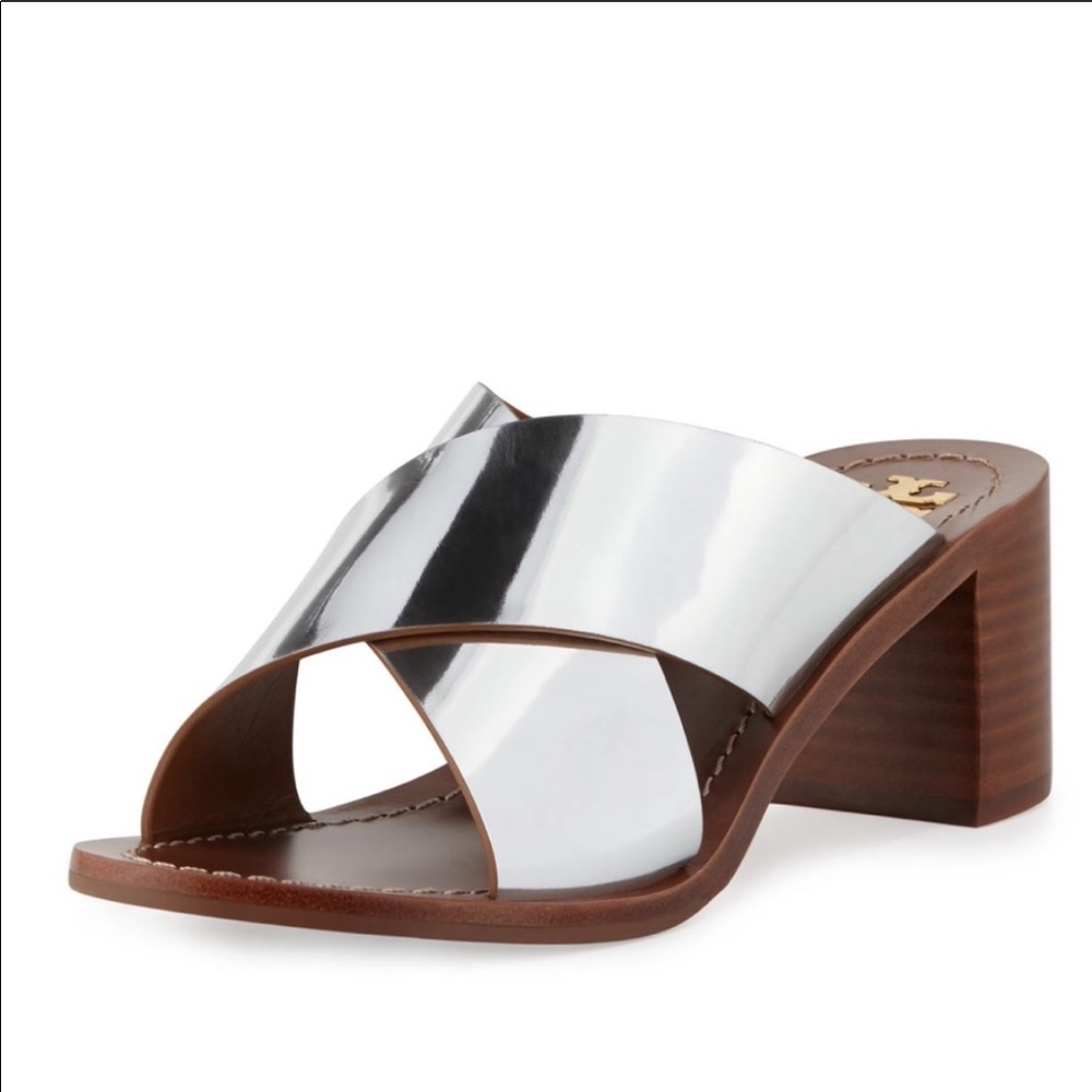 Tory Burch Silver Metallic Sandal